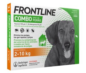 Фронтлайн Комбо (Frontline Combo) капли на холку для собак 2-10 кг S, 3 пипетки