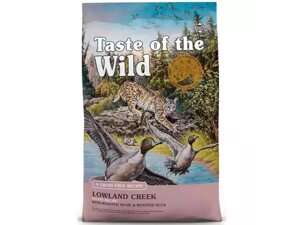 Taste of the Wild LOWLAND CREEK FELINE RECIPE беззерновий корм для кішок зі смаженими перепелом та качкою