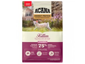 Acana Highest Protein Kitten корм для кошенят КУРКА, ІНДИЧКА та ЛОСОСЬ 1.8кг