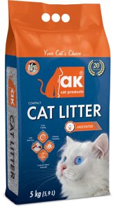 Наповнювач Akcat Compact cat litter натуральний бентонітовий 5кг 5.9л