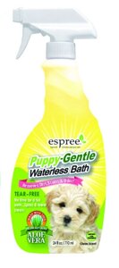 Espree Puppy-Gentle Waterless Bath Спрей для експрес-чищення чутливої ​​шкіри і шерсті цуценят 710мл