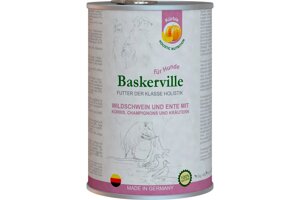 Консерви Baskerville Holistic Rind und Lachs для собак, качка і кабан з гарбузом і зеленню