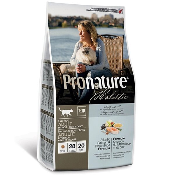 Pronature Holistic (Пронатюр Холістік) з атлантичним лососем і коричневим рисом сухий холістік корм для котів 5.44кг - характеристики