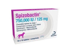 Спізобактин Dechra Spizobactin препарат для лікування інфекцій ротової порожнини для собак, №10