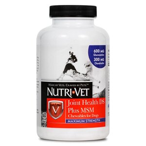 Nutri-Vet Joint Health DS Plus MSM Maximum Strength НУТРИ-ВЕТ с глюкозамином, хондроитином, МСМ, марганцем для собак 60т