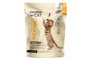 Сухий корм для кошенят і годуючих кішок з куркою PrimaCat CHICKEN FOR KITTENS AND NURSING CATS