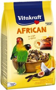 Корм для великих середніх папуг нерозлучник Vitakraft African 750 г