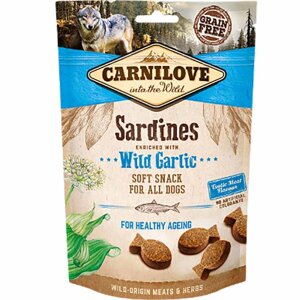 Ласощі для собак Carnilove Dog Sardines with Wild garlic Semi Moist сардина, часник 200 г антистаріння