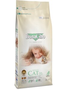 Сухий корм для кішок BonaCibo Adult Cat Lamb & Rice