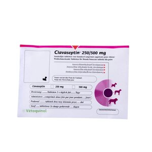 Клавасептин 250 мг, 10 таблеток Vetoquinol Clavaseptin аналог Синулокс