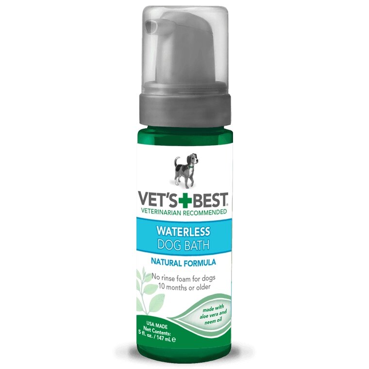 Vet&#039;s + Best Waterless Dog Bath Миюча піна для собак для експрес чистки без води 147мл - особливості