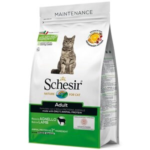 Schesir Cat Adult Lamb Шезір сухий монопротеіновий корм для котів ягня