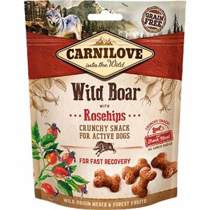 Ласощі для собак Carnilove Dog Wild Boar with Rosehips Crunchy Snack дикий кабан, шипшина 200 г відновлення енер