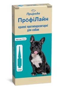 Краплі на холку Профілайн для собак до 4-10кг, 4 піп.