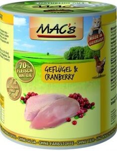 Консерви для кішок MAC "s Cat Poultry & Cranberry / Птах і журавлина