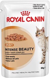 Royal Canin Intense Beauty (шматочки в соусі) корм для кішок старше 1 року для підтримки краси шерсті