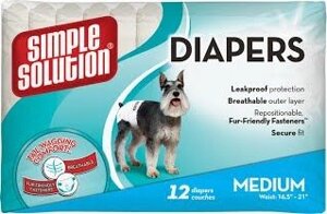 Simple Solution Disposable Diapers Medium гігієнічні підгузники для тварин