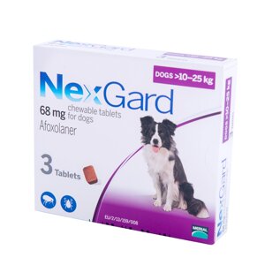Нексгард Merial NexGard для собак L 10-25кг 3 таблетки