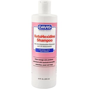 Davis KetoHexidine Shampoo шампунь з 2% хлоргексидином і 1% кетоконазолом для собак і котів із захворюваннями шкіри