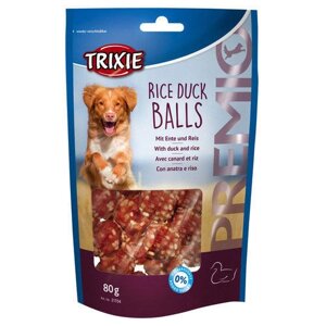 Trixie PREMIO Rice Duck Balls 80г - лакомство рисово-утиные шарики для собак