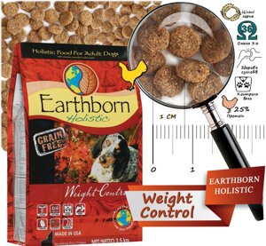 Earthborn HOLISTIC Weight Control беззерновой корм для собак всіх порід з надмірною вагою курка / овочі