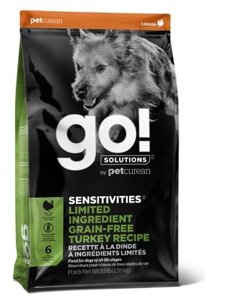 Корм для собак Go! Sensitivity + Shine Turkey Recipe Limited Ingredient, Grain Free з індичкою