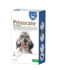 Прінокат Prinocate краплі від бліх, кліщів, глистів для собак 3 піпетки 25-40кг