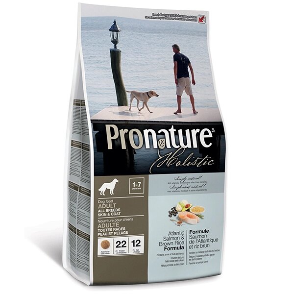 Pronature Holistic (Пронатюр Холистик) с атлантическим лососем и коричневым рисом сухой холистик корм для собак 13,6кг від компанії MY PET - фото 1