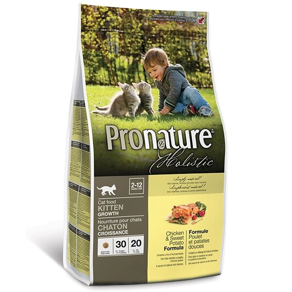 Pronature Holistic (Пронатюр Холістік) з куркою і бататом сухий холістік корм для кошенят 2.72кг від компанії MY PET - фото 1