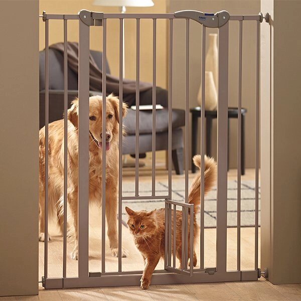 Savic Dog Barrier + small door Савік дог бар'єр 107 + двері перегородка для собак з дверцятами від компанії MY PET - фото 1