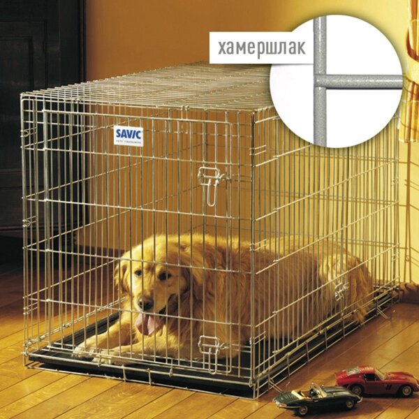 Savic Dog Residence клітка для собак, цинк 107см: 107(Д) х 71(Ш) х 77(В) см / Хамершлак / 20 кг від компанії MY PET - фото 1