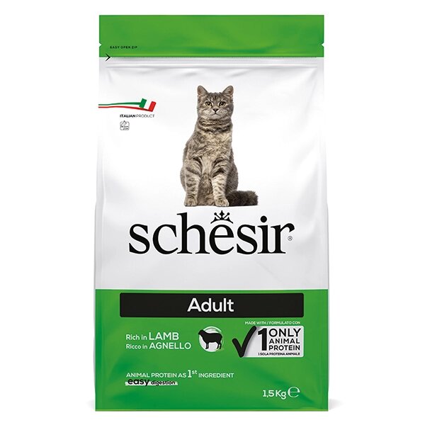 Schesir Cat Adult Lamb ШЕЗІР ДОРОСЛИЙ ЯГНЯ сухий монопротеїновий корм для котів 1,5 від компанії MY PET - фото 1