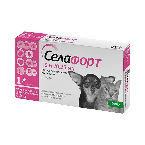 Селафорт 15 мг для кішок і собак до 2,5 кг, піпетка 0,25 мл від компанії MY PET - фото 1