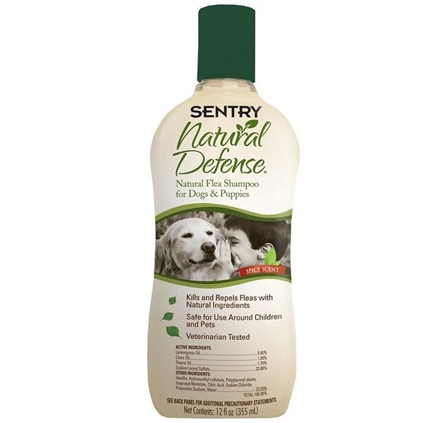 Sentry Natural Defense Flea Shampoo натуральний шампунь від бліх для собак і цуценят від компанії MY PET - фото 1