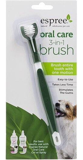 Щітка для догляду за зубами і порожниною рота собак 3 в 1 Espree Oral Care 3 in 1 Brush від компанії MY PET - фото 1