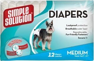 SS Disposable Diapers Medium гігієнічні підгузники для тварин 12шт. від компанії MY PET - фото 1