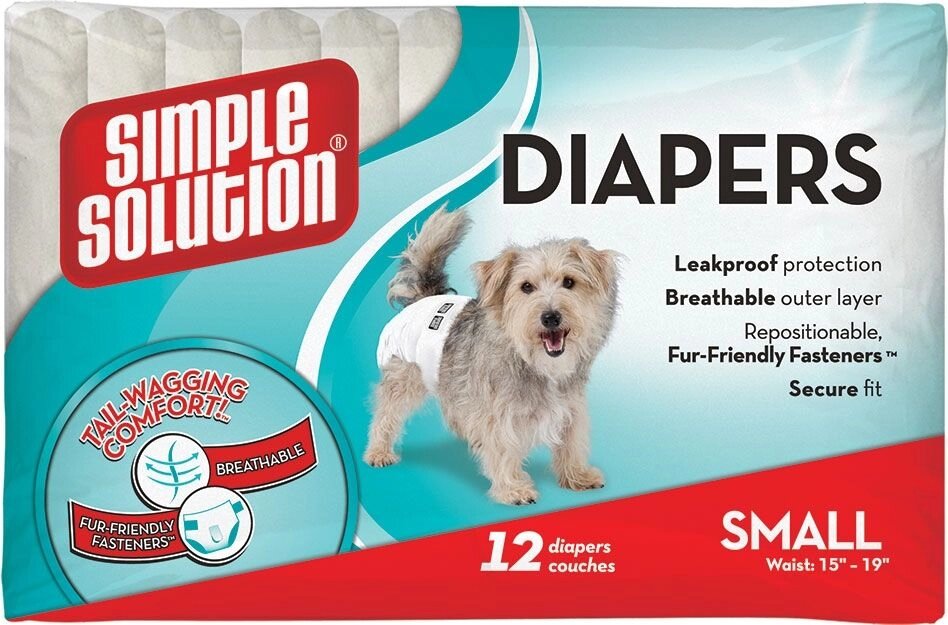 Simple Solution Disposable Diapers Small гігієнічні підгузники для тварин 12шт. від компанії MY PET - фото 1