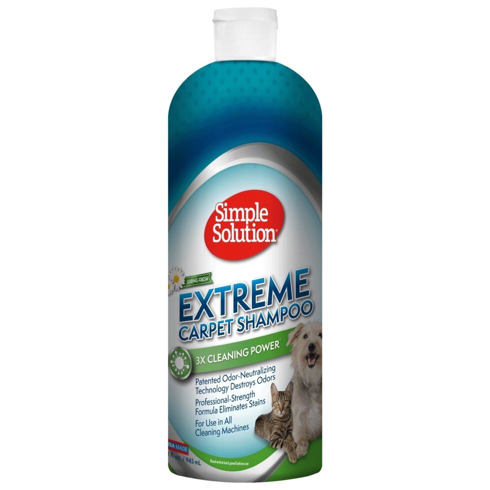 Simple Solution Extreme carpet Shampoo засіб для видалення забруднень, плям і запахів тварин з килимових покриттів від компанії MY PET - фото 1