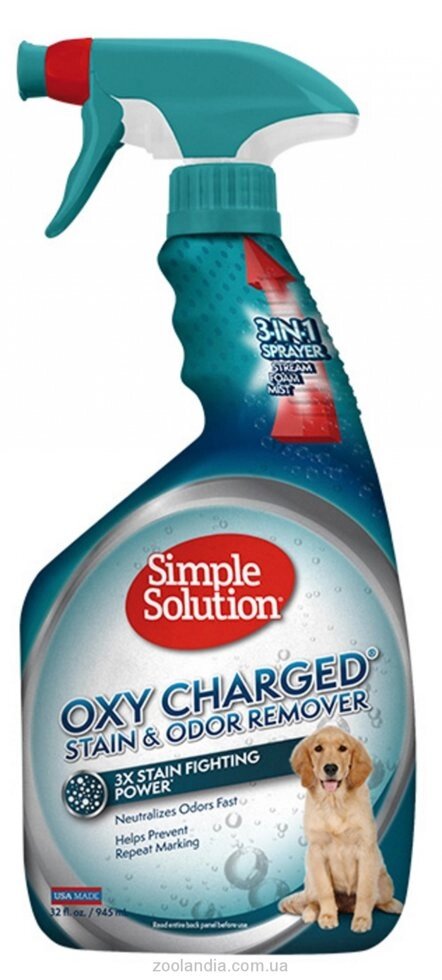 Simple Solution Oxy charged TM Stain and odor remover Засіб для нейтралізації запахів 945мл від компанії MY PET - фото 1