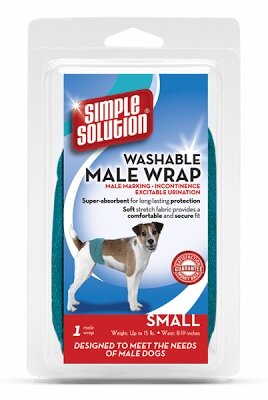Simple Solution Washable Male Wrap, Small of 6 cases Вологовбирний поясок для псів багаторазового застосування. від компанії MY PET - фото 1