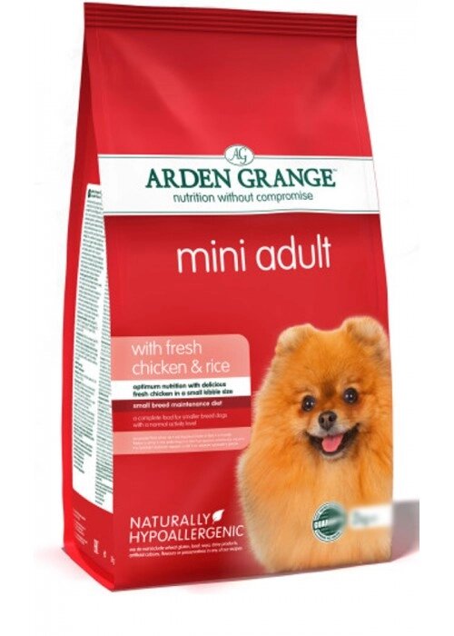 Сухий корм Arden Grange Mini Adult Dog Chicken & Rice (Арден Грендж) для дорослих собак дрібних порід курка и рис 6 від компанії MY PET - фото 1