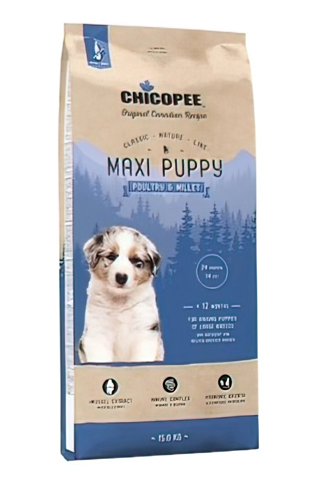 Сухий корм Chicopee CNL Maxi Puppy Poultry & Millet корм для цуценят великих порід з птицею і просом 15кг від компанії MY PET - фото 1