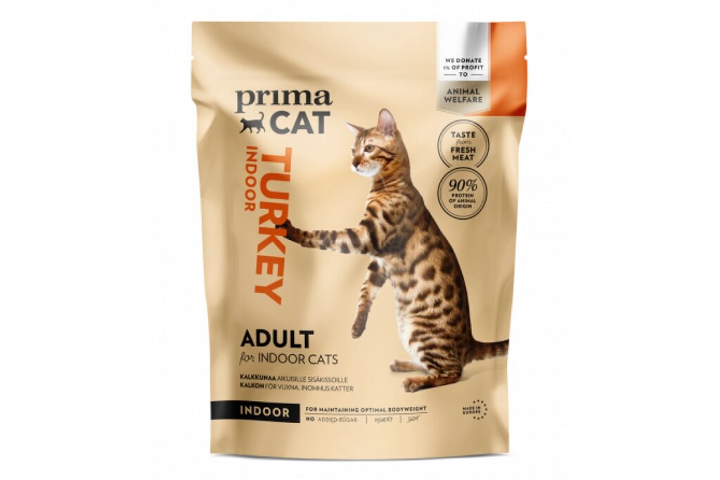 Сухий корм для дорослих котів з індичкою PrimaCat TURKEY CAT FOOD FOR ADULT INDOOR CATS від компанії MY PET - фото 1