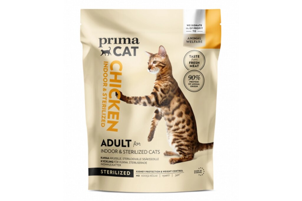 Сухий корм для стерилізованих котів PrimaCat CHICKEN CAT FOOD FOR STERILIZED ADULT CATS від компанії MY PET - фото 1