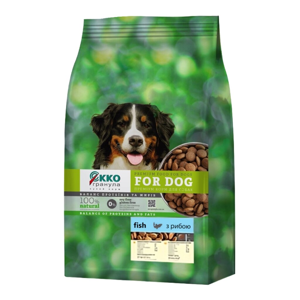 Сухий корм ЕККО гранула для дорослих собак середніх та великих порід з рибою шайба 10кг від компанії MY PET - фото 1