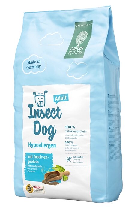 Сухий корм Green Petfood InsectDog Hypoallergen Dog Adult беззерновой гіпоалергенний корм (білок комах) 900г від компанії MY PET - фото 1