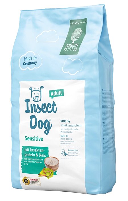 Сухий корм Green Petfood InsectDog Sensitive Adult безглютеновий корм для чутливого пищевар (білок комах) 900 від компанії MY PET - фото 1