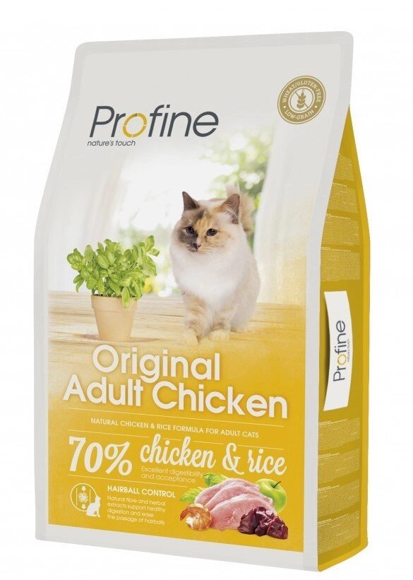 Profine (Профайн) Adult Original with Chicken & Rice - сухий корм для дорослих котів всіх порід (курка / рис) 10кг від компанії MY PET - фото 1