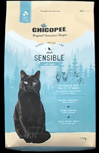 Сухий корм для котів Chicopee CNL Cat Adult Sensible Lamb ягня 15кг