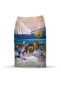 Сухой корм для взрослых собак Taste of the Wild WETLANDS CANINE FORMULA с уткой и перепелами 12.2кг